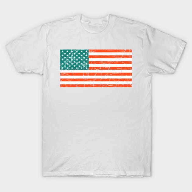 Rustic American Flag T Shirt T-Shirt by PoizonBrand